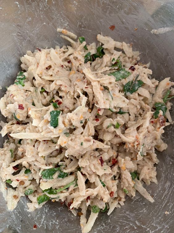 Step 1.2: Mix gently; add water if needed to bind the ingredients