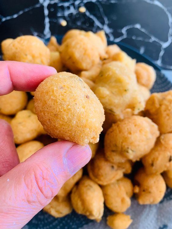 Step 3.1: Fry the fritters until golden brown, turning them occasionally for even cooking