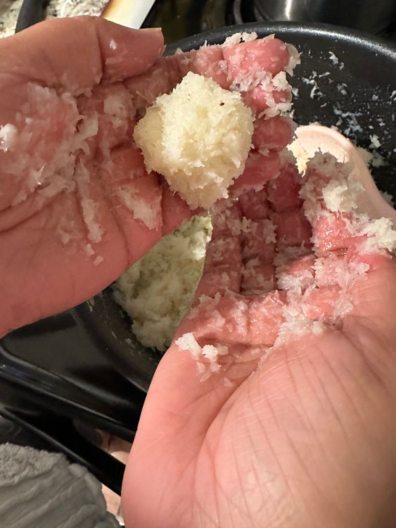 Step 1.1: Once it gets to room temperature, make small balls of the mix and roll them in the leftover 1/2 cup desiccated coconut