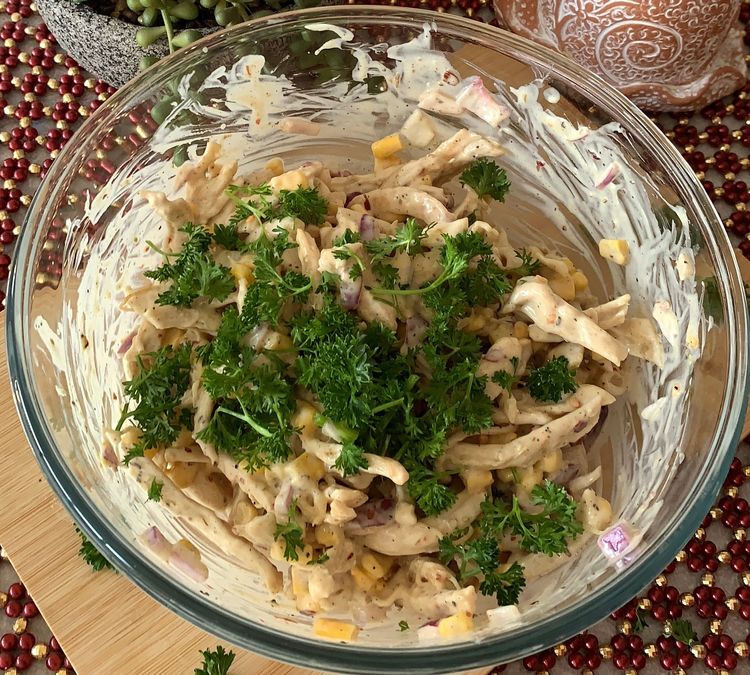 Step 1.1: Add the chopped parsley to the mixture and mix