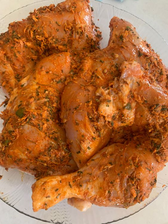 Step 1.1: Rub this mixture onto the chicken, ensuring an even coat