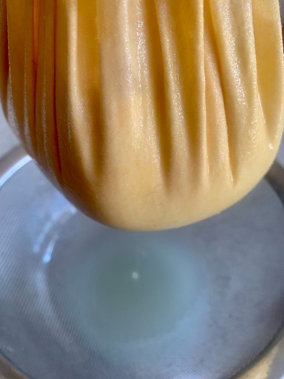 Step 1.1: Hang this pouch over the bowl (to collect the whey) or place it in the strainer with a weight on top for at least 4-6 hours, or overnight
