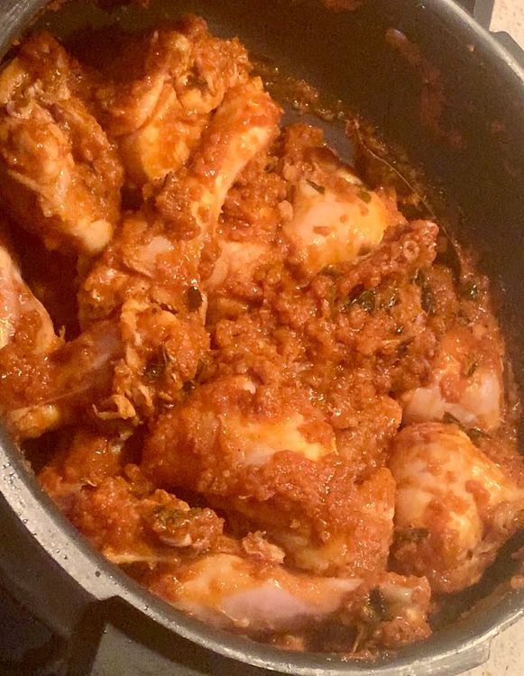 Step 2.1: Cook the chicken over medium to high heat for 8-10 minutes, stirring at intervals to prevent it from sticking to the bottom of the pan