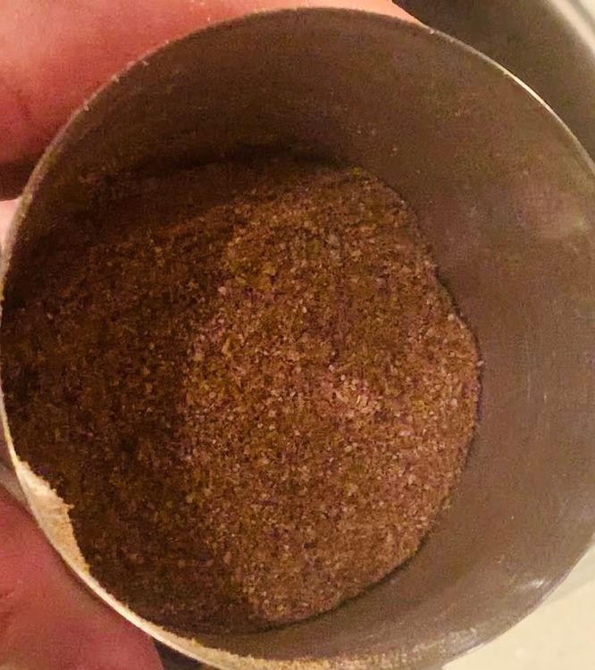 Step 1.1: Grind the roasted spices in a grinder to a fine powder