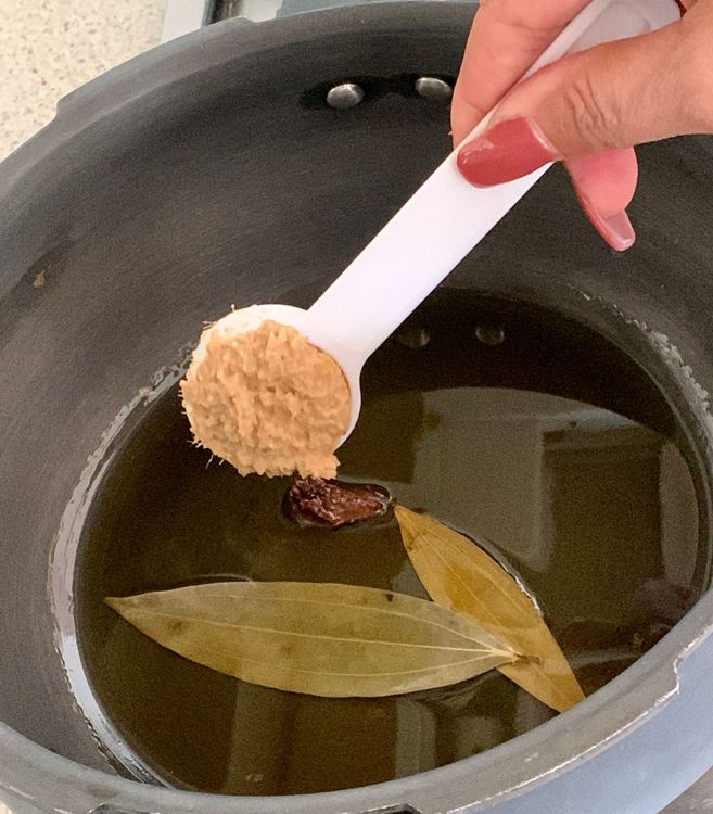 Step 2.1: Heat the mustard oil again on low to medium flame