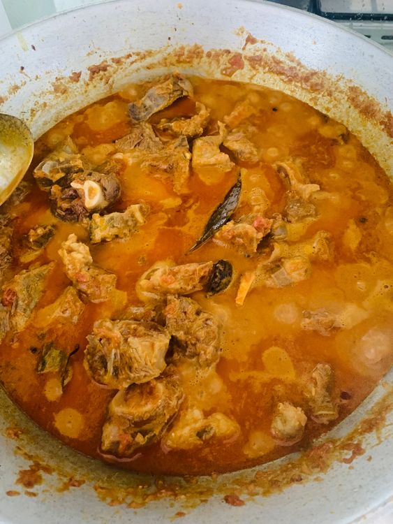 Step 3.1: Pour in hot water, stir well, and bring to a boil
