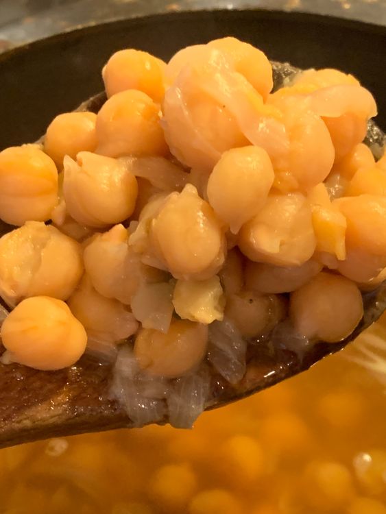 Step 2.2: Drain the chickpeas and transfer them to a pressure cooker
