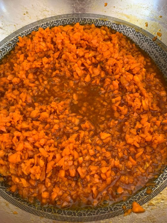 Step 1.2: Mix in the sugar and cook until it dissolves and the mixture begins to reduce