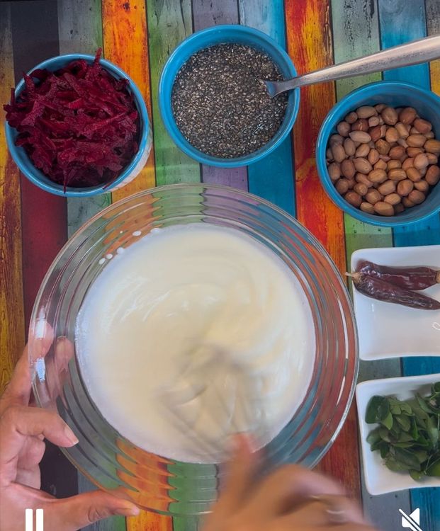 Step 1.1: Take a bowl and whisk the curd until smooth