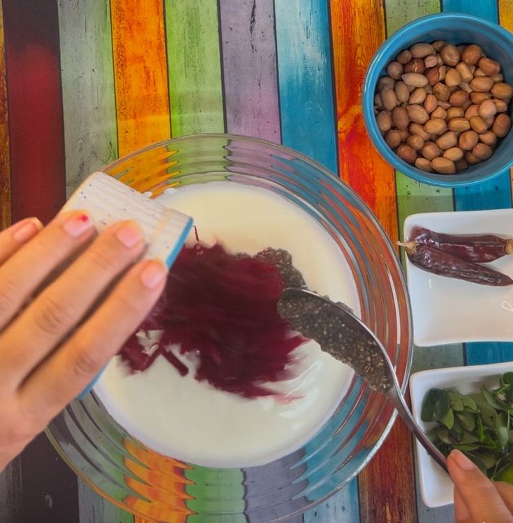 Step 1.1: Add the grated beetroot and salt, and stir to combine
