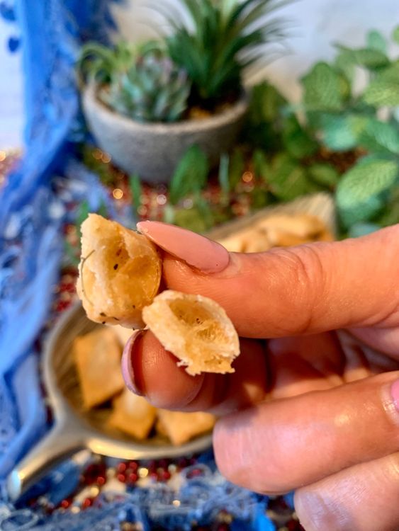 Step 1.1: Sprinkle chaat masala on the bites, mix well, and store them in an airtight container