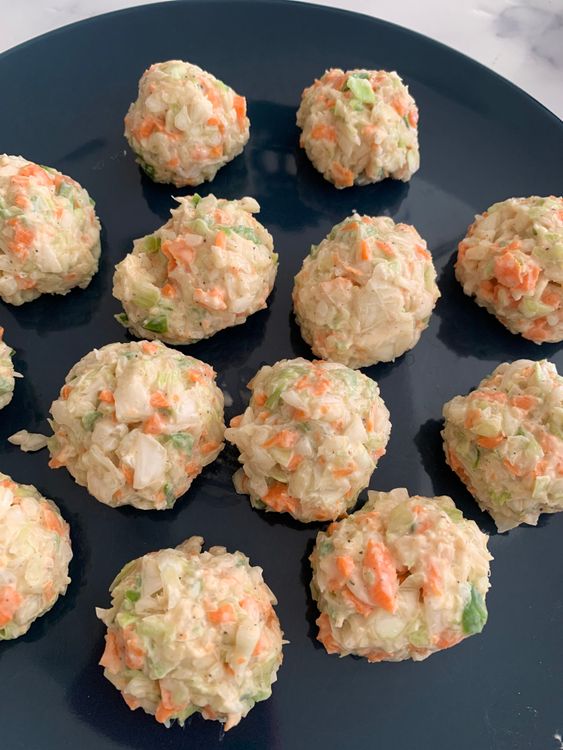 Step 1.2: Grease your palms with oil and shape the mixture into small balls, pressing firmly to bind
