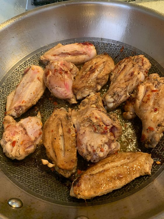 Step 1.1: Heat 2 tbsp of olive oil in a skillet over medium-high heat
