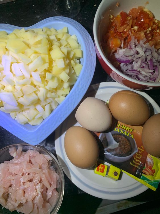 Step 1.1: Peel and dice the Irish potatoes and blanch them