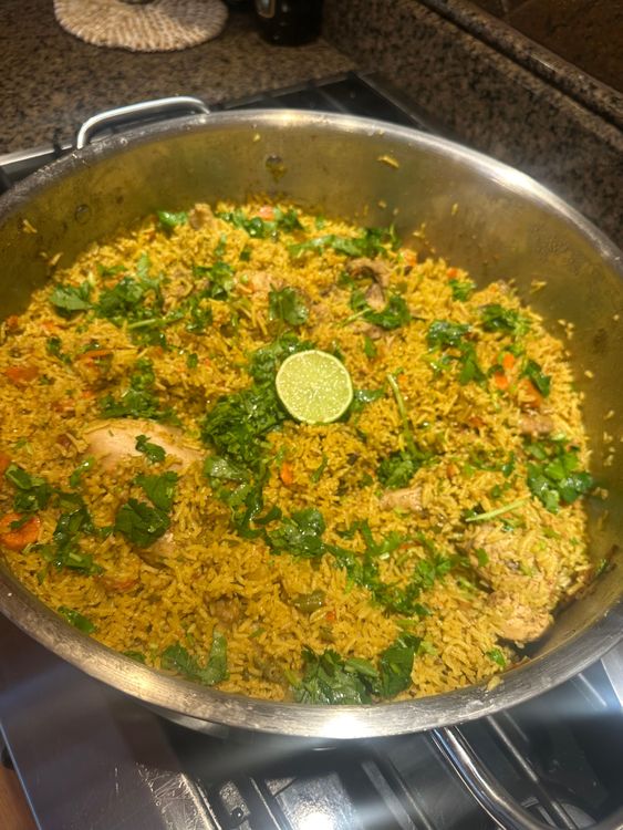 Step 5.1: Garnish with chopped cilantro and a lime wedge