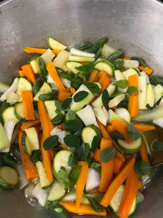 Step 1.1: Cook until the vegetables are tender but not mushy