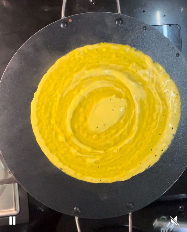 Step 2.1: Spread the batter on a non-stick pan