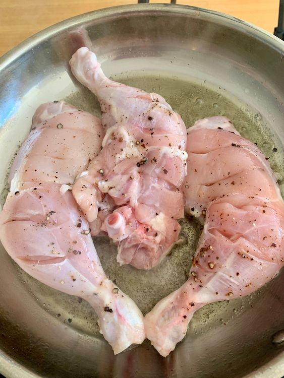 Step 3.1: Sear the chicken for 3-4 minutes on each side until golden