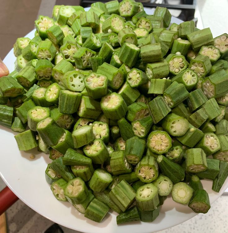 Step 1.1: Wash the okra thoroughly, then pat it dry to remove any excess moisture