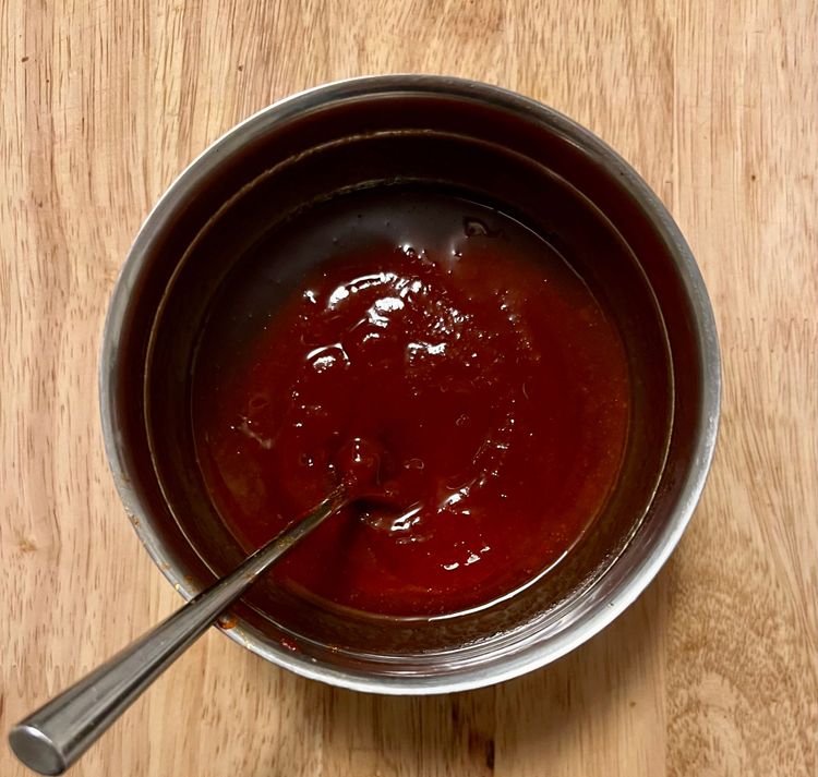 Step 1.1: Gather all of your ingredients for the gochujang sauce, and mix thoroughly in a small bowl