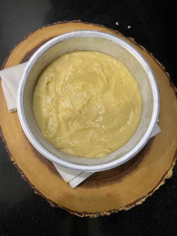 Step 1.2: Pour the mix into a prepared [6-inch pan](https://amzn