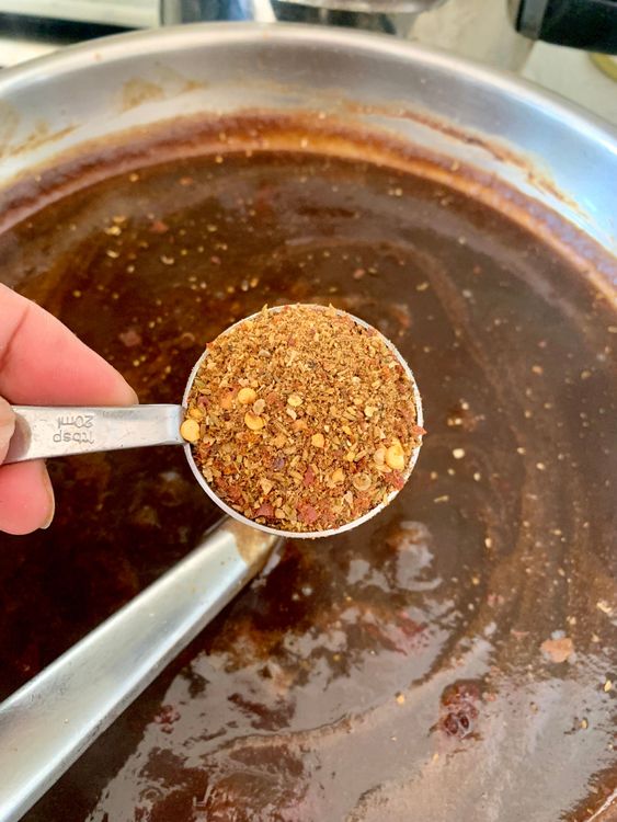 Step 3.2: Mix in salt, black salt, Kashmiri chilli powder, and the prepared spice mix