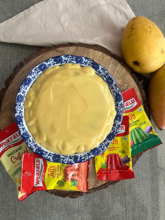 Step 1.1: Evenly spread the cooled [custard ](https://amzn
