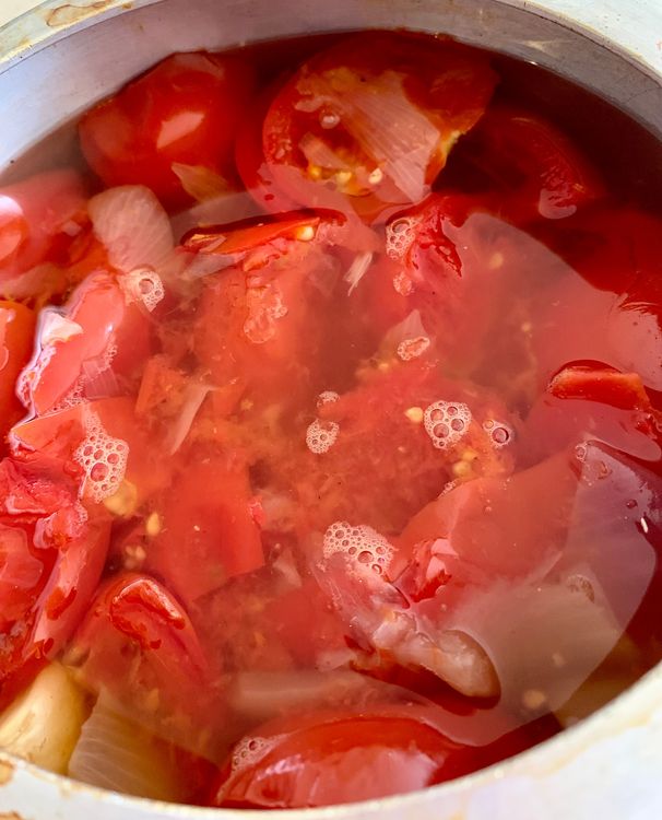 Step 1.1: Cover and cook over medium flame for 10-15 minutes until softened or 4-5 whistles in a pressure cooker