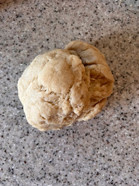 Step 1.1: Knead the dough for about 5 minutes, just until the dough feels slightly elastic