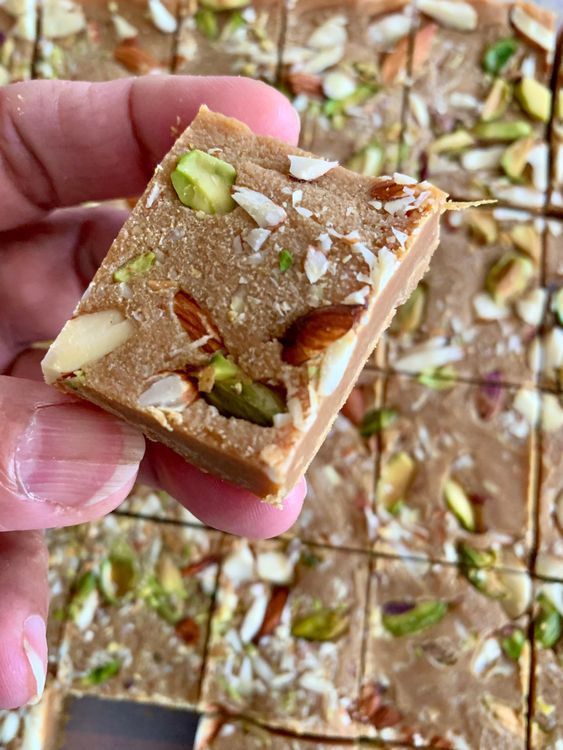 Step 4.2: Once set, cut into squares or diamonds