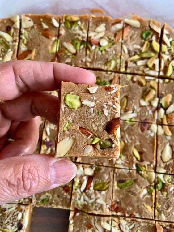 Step 4.1: Once set, cut into squares or diamonds