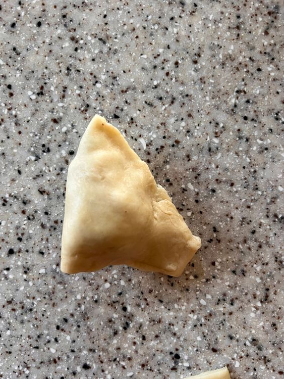 Step 3.2: On one half, add about a tablespoon's worth of filling