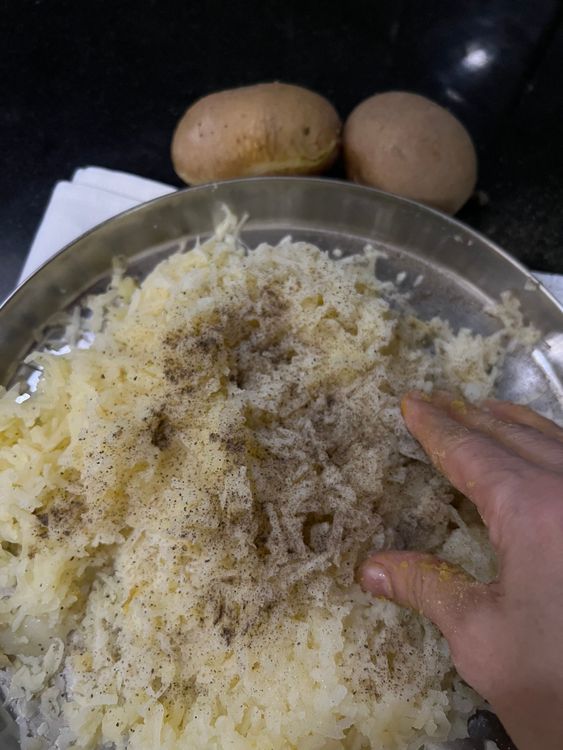 Step 1.1: Peel and mash the potatoes