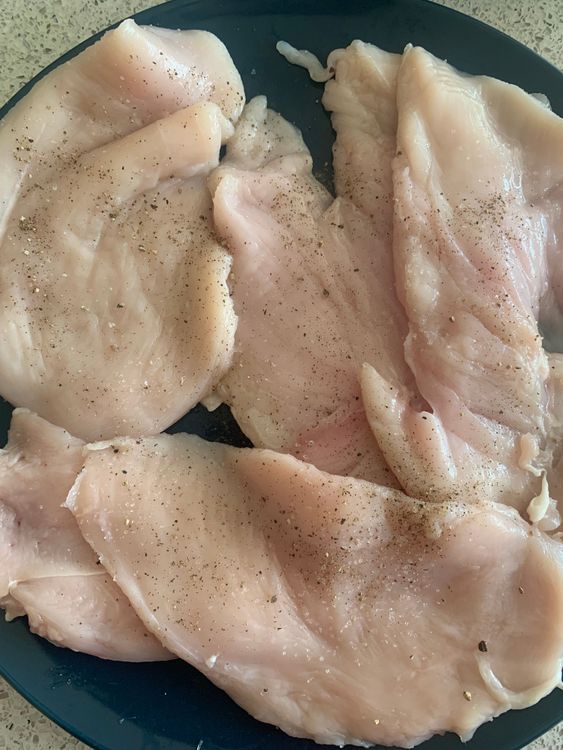 Step 1.1: Marinate chicken thigh fillets/breast with salt, black pepper, and olive oil for at least 20-30 minutes