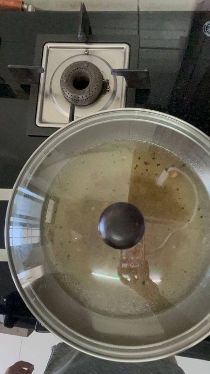 Step 1.2: Add 3 cups water and let it boil
