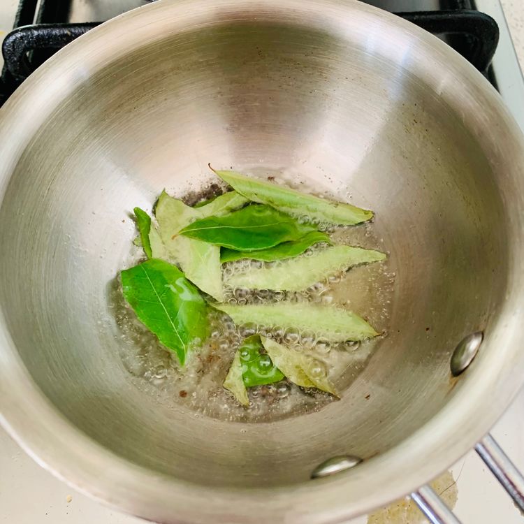 Step 4.1: Heat oil in a small pan
