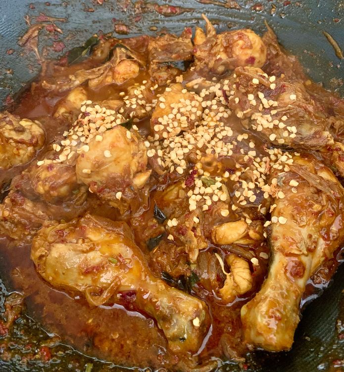 Step 1.1: Add the reserved Kashmiri chilli seeds and lemon juice