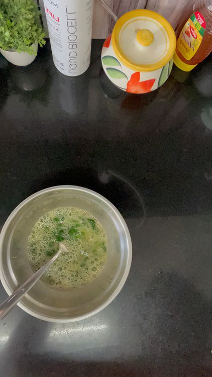 Step 1.1: Add salt and pepper and mix it well

