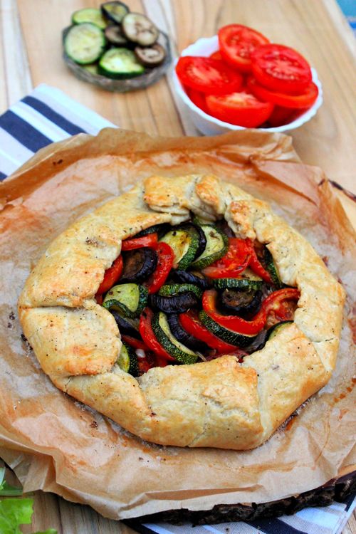 Step 4.1: Bake at 200°C (390°F) for 35–40 minutes or until the crust is golden and crisp, and the vegetables are tender