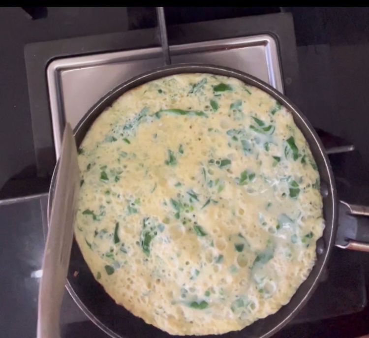 Step 1.1: Once it’s cooked flip it and cook from another side
