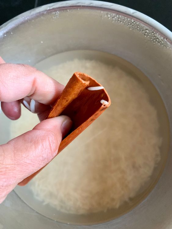 Step 2.1: After soaking, remove the cinnamon stick if used