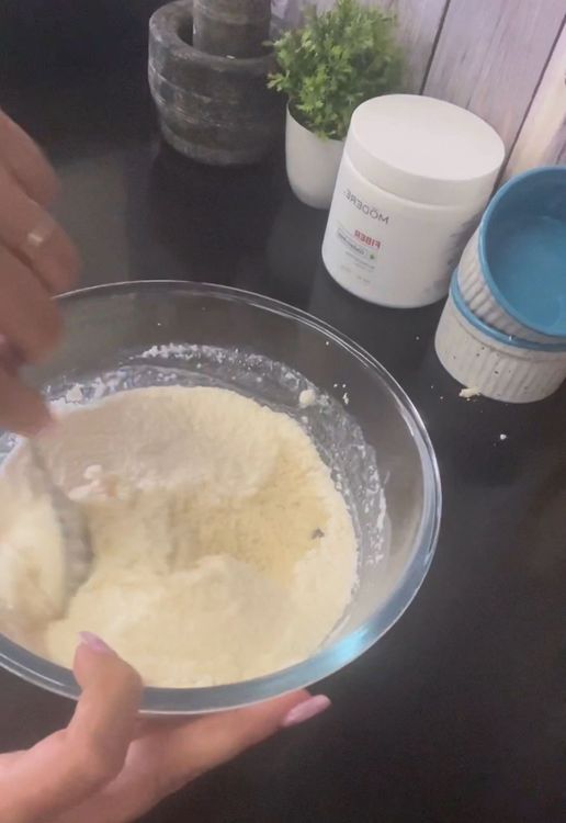 Step 1.1: Once the sooji is soaked add more water to set consistency