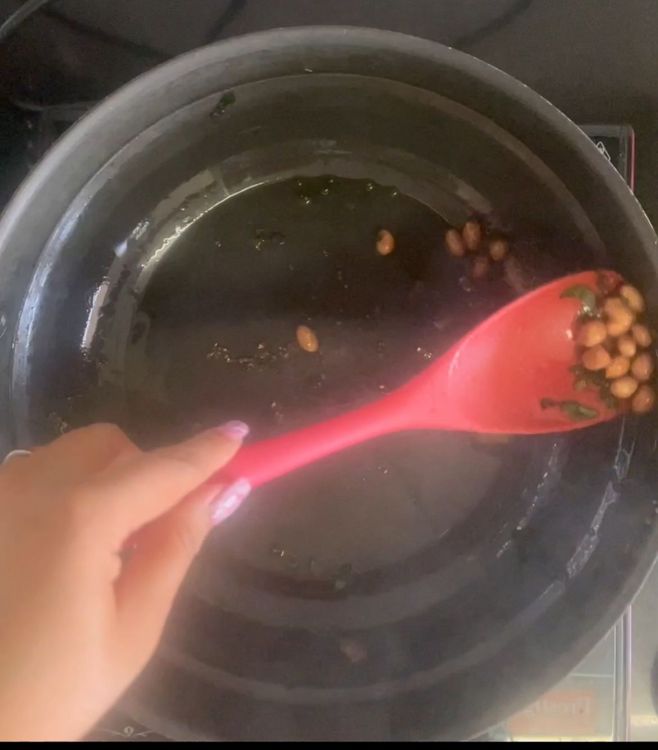 Step 1.1: Fry till it’s golden brown and take it out once done