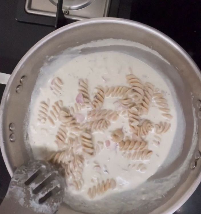 Step 1.1: Now add your boiled pasta and give it a mix , cover it and cook on simmer