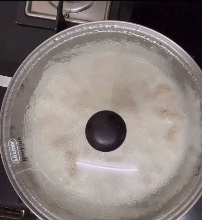 Step 1.1: Cook it on simmer with a lid on