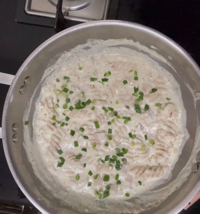 Step 1.1: Add spring onion for garnishing