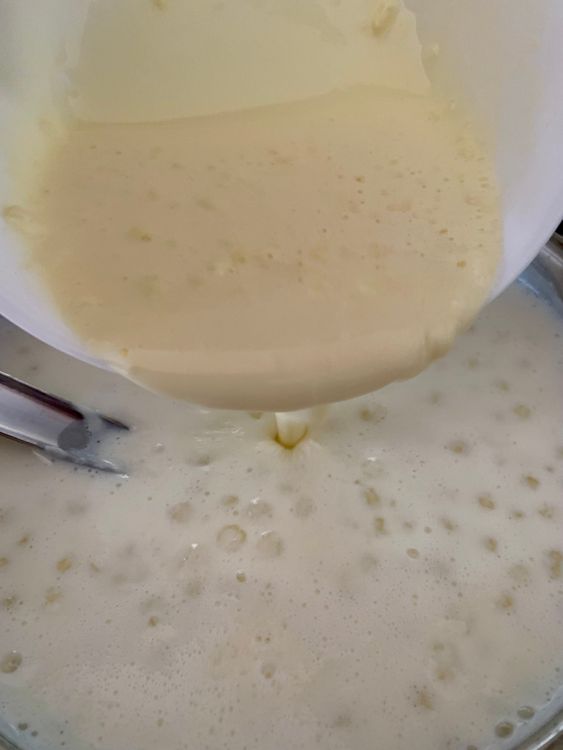 Step 4.1: Dissolve the milk powder in warm milk, ensuring there are no lumps