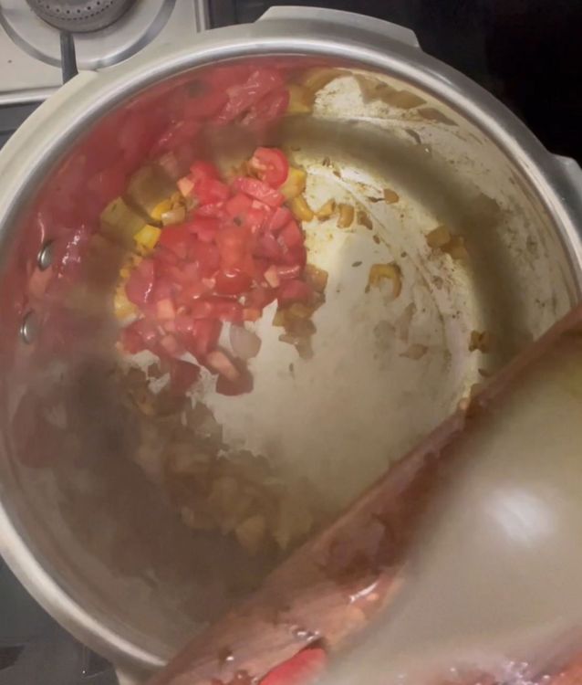Step 1.1: Add onion and tomato and sauté it till it changes colour
