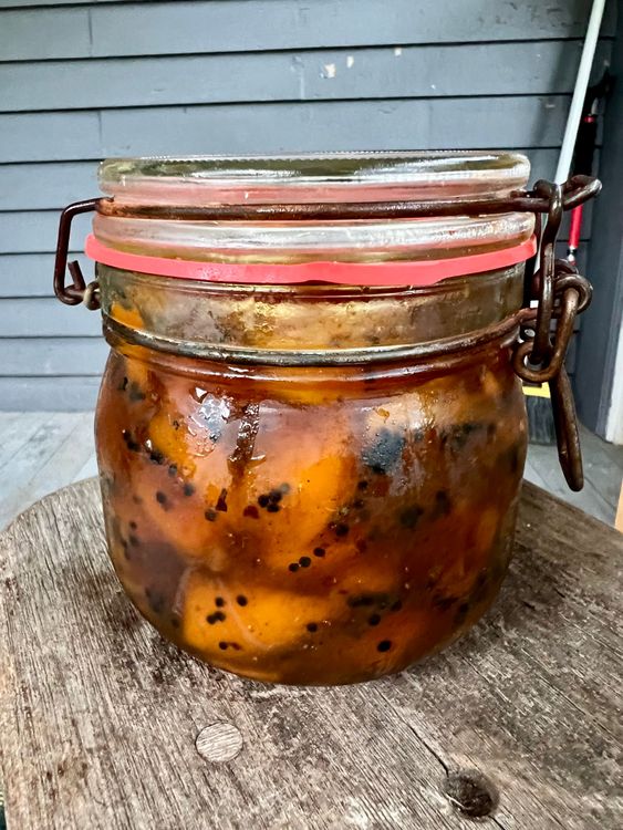 Step 1.1: Place the thickened mango chutney in an air-tight jar or in another container, then place in the fridge for future use