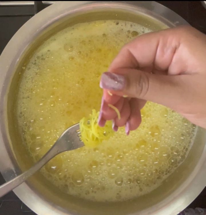 Step 1.1: Boil it till it’s 90 percent boil,check like noodles
